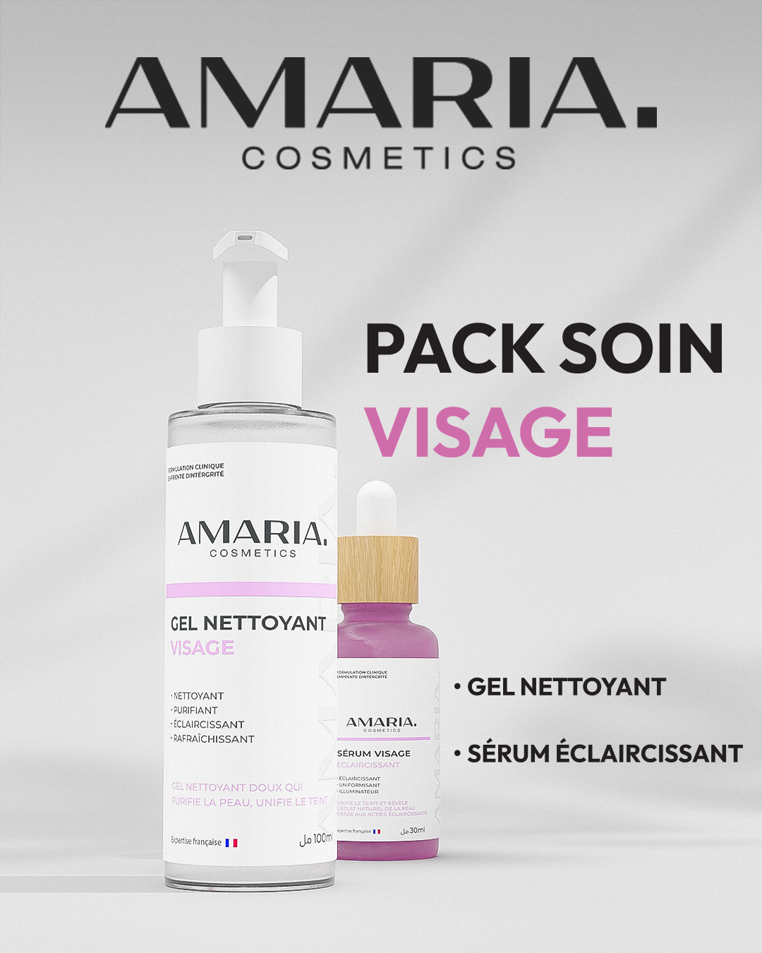 Pack Soin - Gel Nettoyant & Sérum Éclaircissant
